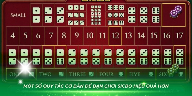 Một số quy tắc cơ bản để bạn chơi Sicbo hiệu quả hơn